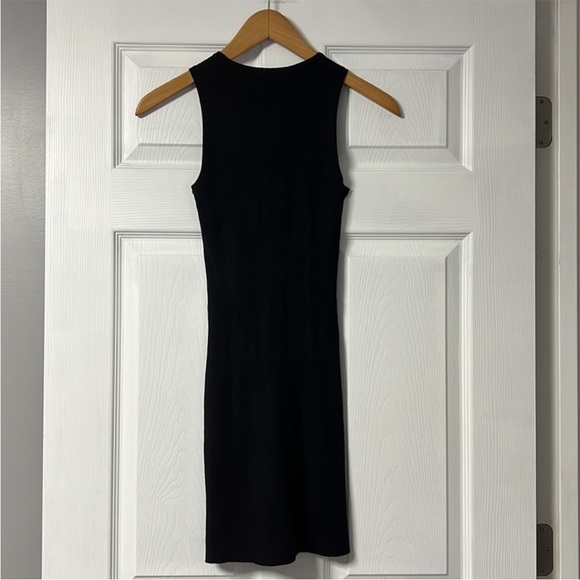 THROUGH THE YEARS BLACK Ribbed Knit DRESS S/M - Picture 10 of 10